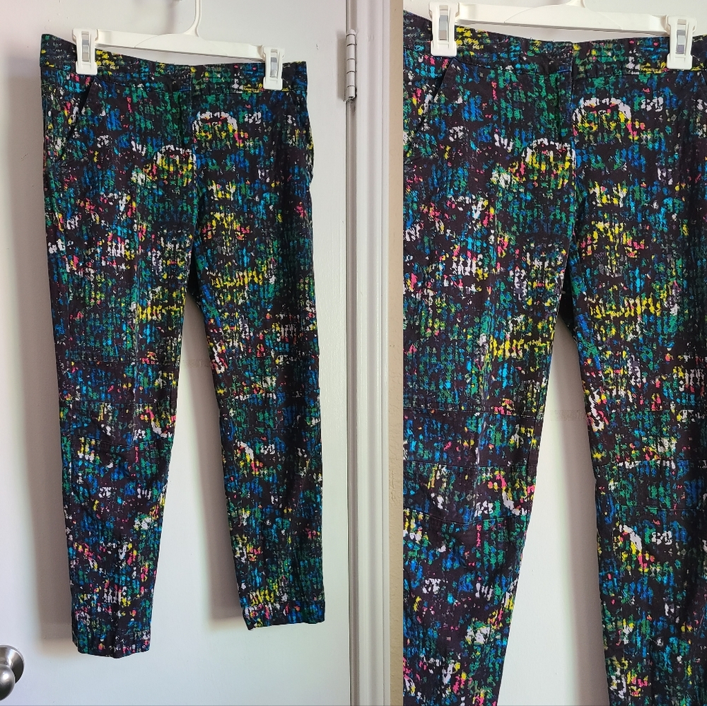 Derek Lam nightshade multy splatter print  pants